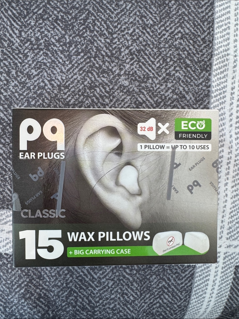 PQ Wax Ear Plugs for Sleep - 15 Silicone Wax Earplugs Noise Cancelling 32 Db